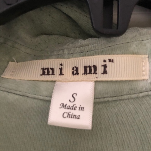 SAGE GREEN BUTTON DOWN SHIRT - Picture 2 of 4